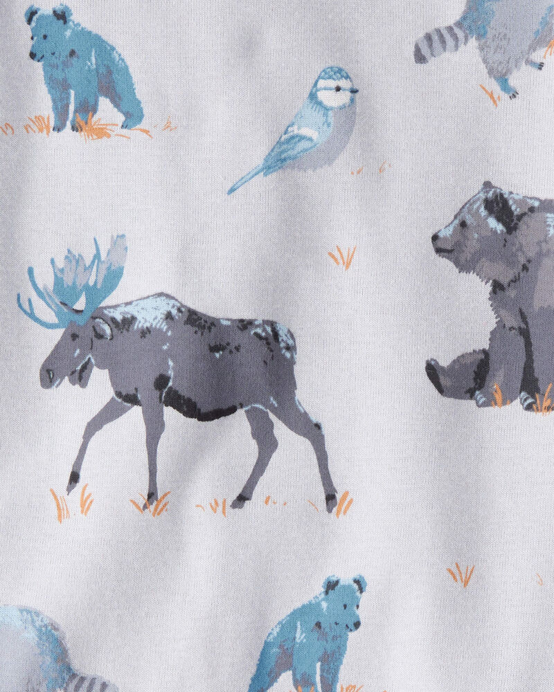 Toddler Organic Cotton Pajamas in Midnight Forest Print, image 3 of 4 slides