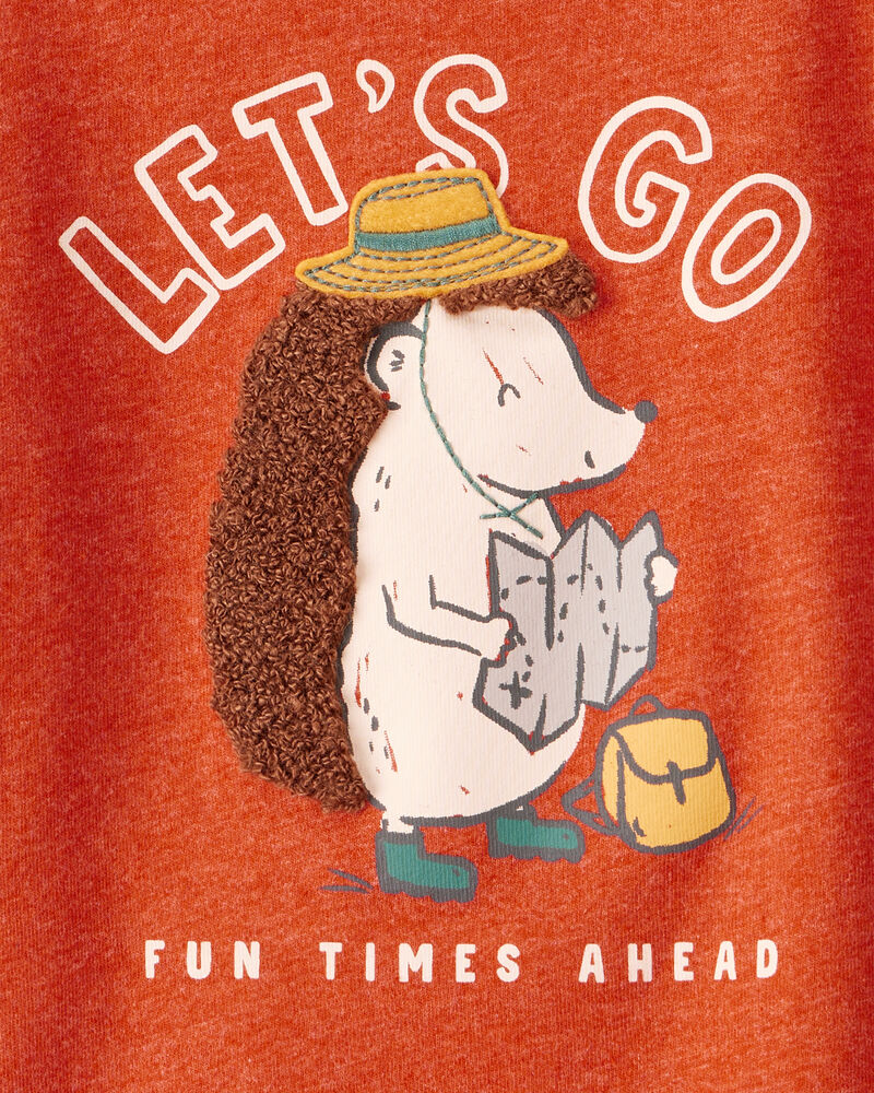 Baby Boy Hedgehog Short-Sleeve Graphic Tee - Orange, image 3 of 4 slides