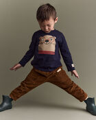 Toddler Boy Otter Long-Sleeve Relaxed Graphic Tee - Navy, image 4 of 7 slides