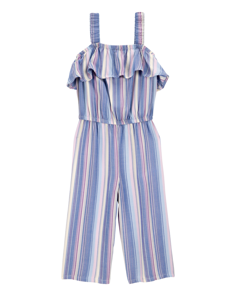Toddler Multi Striped Flutter Jumpsuit, image 1 of 3 slides