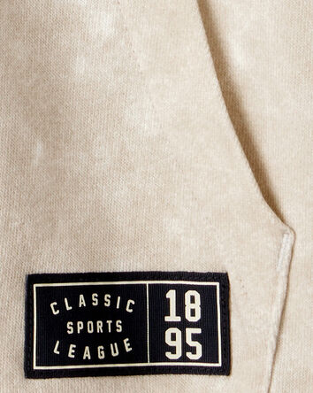 Boys French Terry Acid Wash Hoodie - Ivory, 