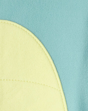 Boys Dinosaur Fleece Hooded Zip-Up 1-Piece Pajama Jumpsuit  - Blue, 