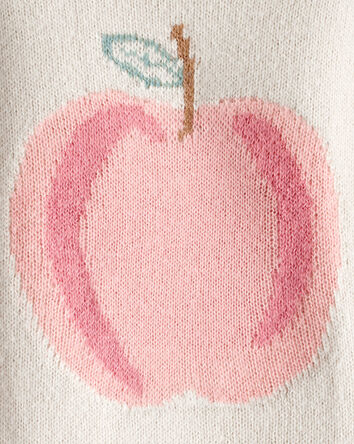 Toddler Girl Apple Long-Sleeve Sweater - Ivory, 