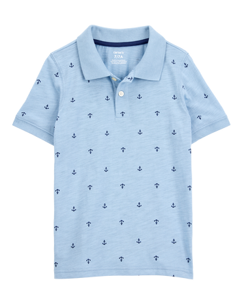 Kid Anchor Polo Shirt -Blue, 