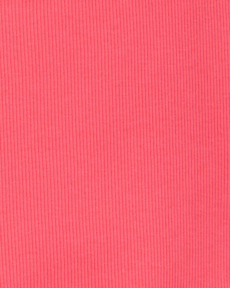 Toddler 2-Piece Ribbed Tank & Floral Pull-On Skort Set - Pink, image 3 of 4 slides