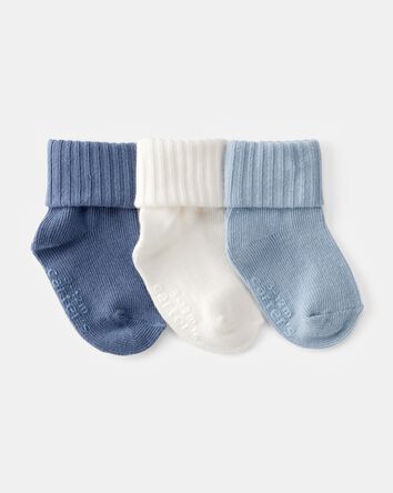 Baby Boy 3-Pack Booties, 