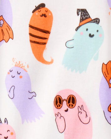 Girls 2-Piece "Ghouls Can Be Anything" Halloween 100% Snug Fit Cotton Pajamas - Ivory, 