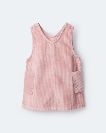 Toddler Girl Otter Pocket Corduroy Jumper - Light Pink, 
