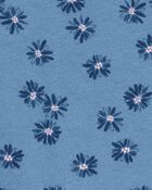Toddler Floral Tie-Front Short-Sleeve Tee - Blue, image 2 of 3 slides