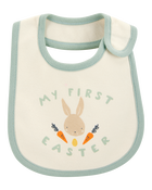 Baby 3-Piece My First Easter Teething Bib & Bodysuit Pant Set, image 2 of 7 slides