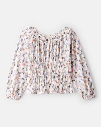 Girls Printed Long-Sleeve Top, 