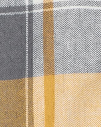 Baby Plaid Herringbone Button-Down Shirt , 