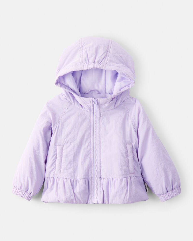 Baby Girl Long-Sleeve Midweight Jacket - Purple, image 1 of 3 slides