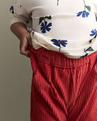 Toddler Girl Floral Long-Sleeve Relaxed Tee - Cream/Blue, image 5 of 7 slides