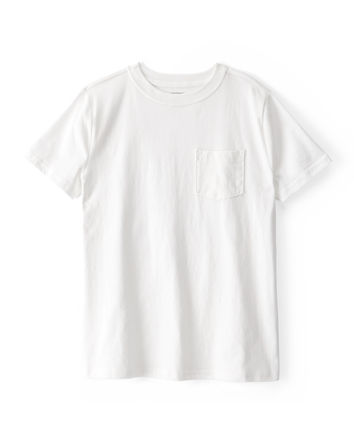Kid Solid Short-Sleeve Pocket Tee - White, 