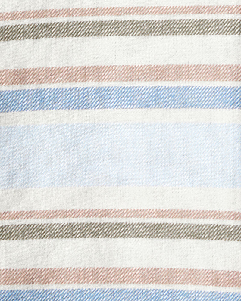 Toddler Boy Striped Cotton Long-Sleeve Button-Down Shirt, image 2 of 3 slides