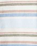 Toddler Boy Striped Cotton Long-Sleeve Button-Down Shirt, image 2 of 3 slides