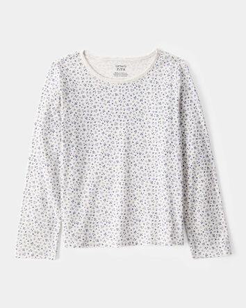 Kid 2-Piece Floral Print Tee & Tank Dress Set - Green/Grey, 