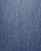 Baby Knit-Denim Suspender Pants - Blue, image 3 of 4 slides