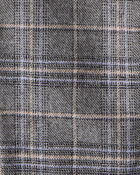 Baby Boy Plaid Cotton Pants With Suspenders - Grey, image 3 of 4 slides