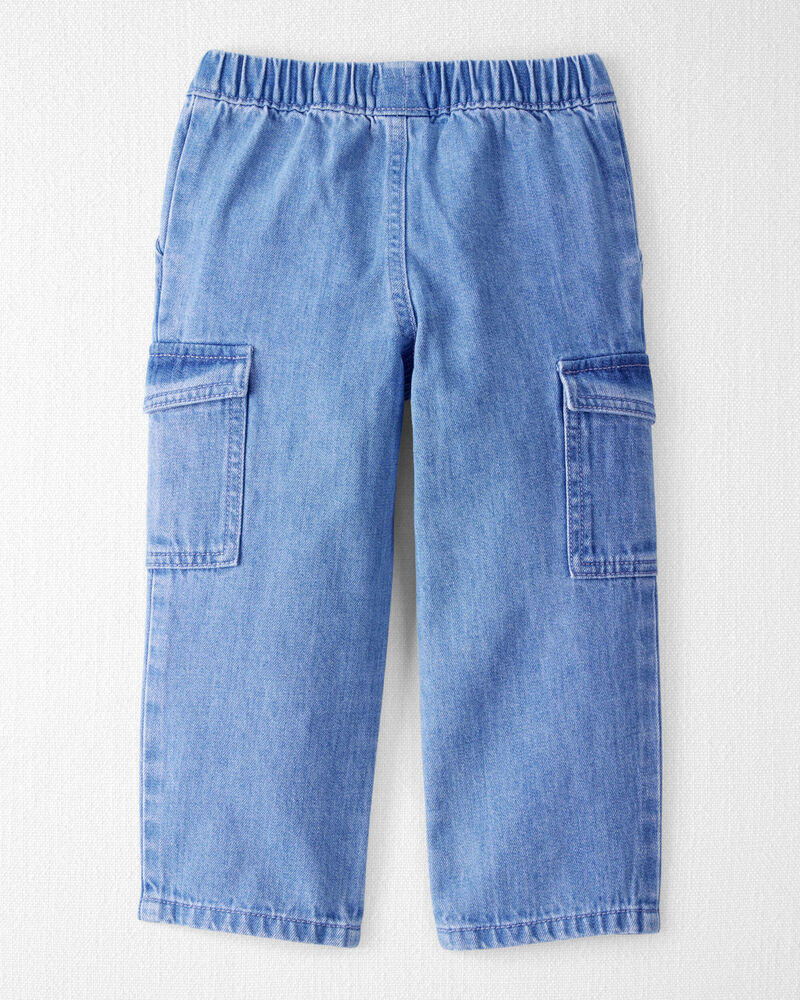 Toddler Organic Cotton Denim Cargo Pants, image 2 of 8 slides