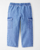 Toddler Organic Cotton Denim Cargo Pants, image 2 of 8 slides