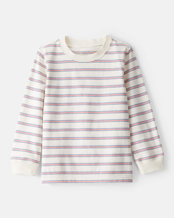 Toddler Boy Striped Long-Sleeve Tee - Cream, 