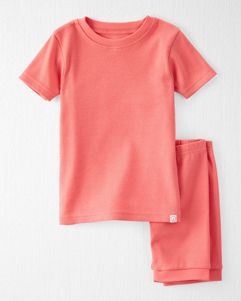 Toddler Organic Cotton Ribbed Pajamas Set, image 1 of 4 slides
