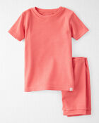 Toddler Organic Cotton Ribbed Pajamas Set, image 1 of 4 slides