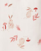 Toddler 2-Piece Bunny Floral 100% Snug Fit Cotton Pajamas - Ivory, image 2 of 3 slides