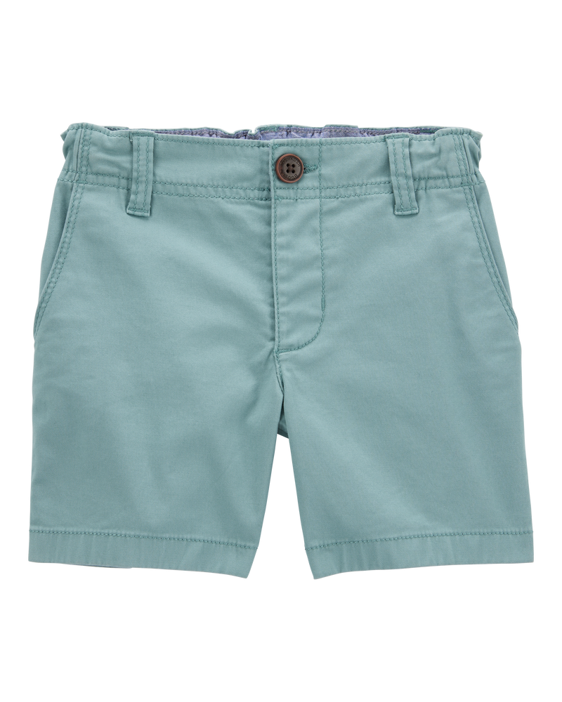 Baby Flat-Front Shorts - Teal, image 1 of 4 slides