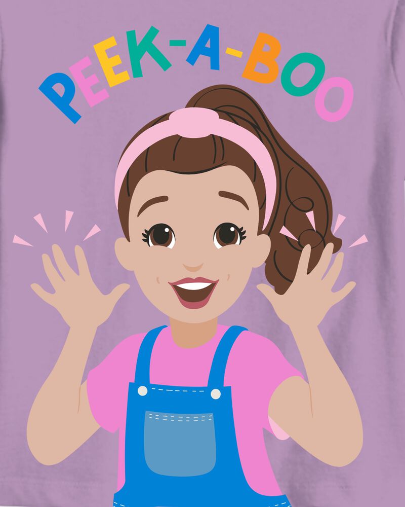 Toddler Girl Ms. Rachel&trade; 'Peek-a-Boo' Short-Sleeve Graphic Tee - Purple, image 2 of 2 slides