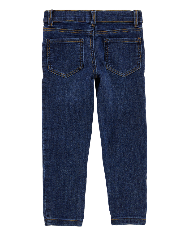 Toddler Dark Blue Wash Super Skinny-Leg Jeans, image 2 of 4 slides