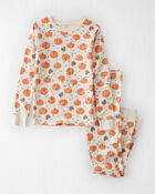 Kid Organic Cotton Pajamas in Harvest Pumpkins, image 1 of 4 slides
