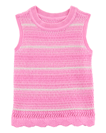 Baby Striped Crotchet Knit Tank, 