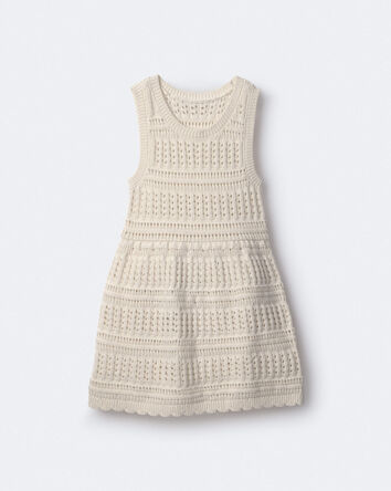 Toddler Girl Crochet Cover Up - Cream, 