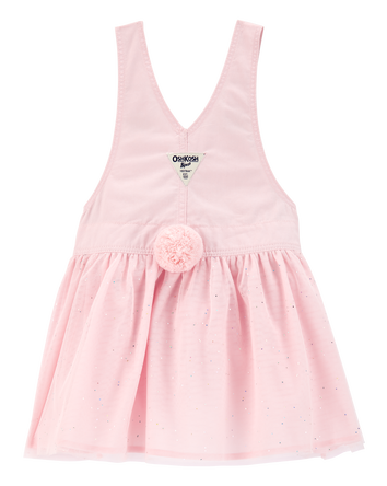 Toddler Bunny Glitter Jumper Dress - Pink, 