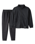 Boys 2-Piece Zip-Up Jacket & Joggers Set - Black, image 1 of 6 slides