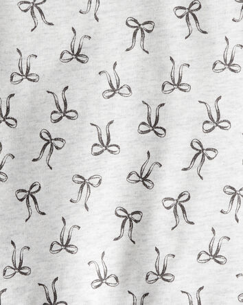 Toddler Girl Bow Print Long-Sleeve Tee & Pant Set - Grey, 