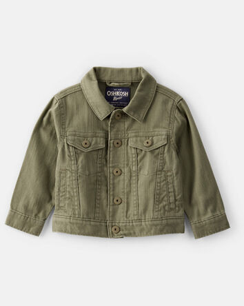 Baby Boy Long-Sleeve Denim Jacket - Green, 