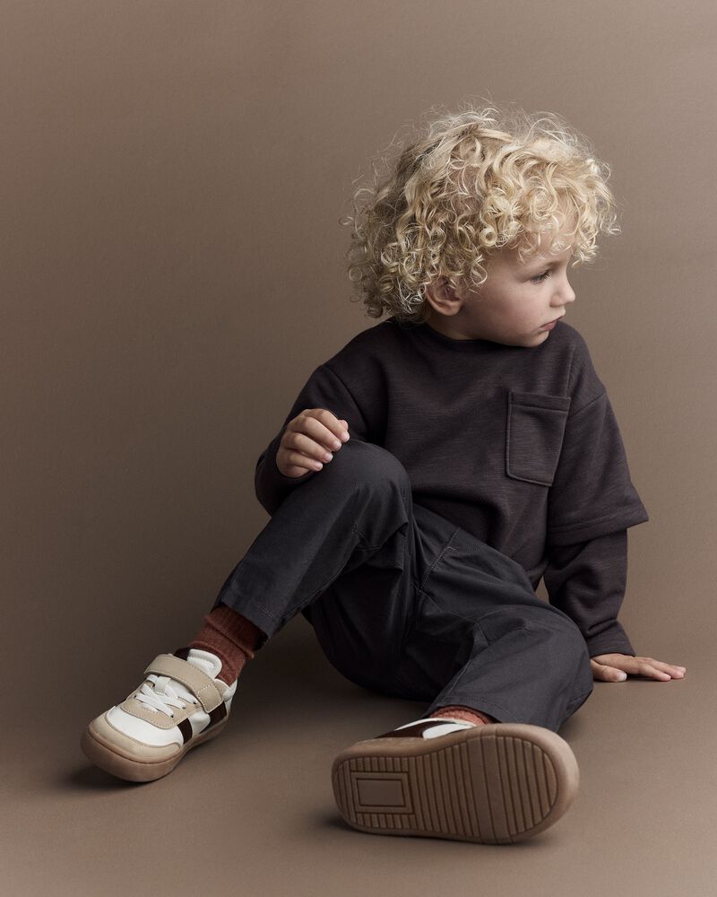 Toddler Boy Long-Sleeve Pocket Tee - Dark Grey, image 5 of 6 slides