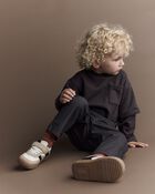 Toddler Boy Long-Sleeve Pocket Tee - Dark Grey, image 5 of 6 slides