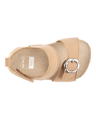 Baby Floral Buckle Faux Cork Sandals - Brown, image 4 of 6 slides