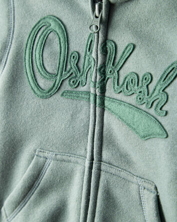 Baby Boy DayDream Fleece Hooded Zip-Up Jacket - Green, 