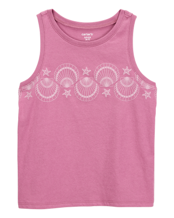 Girls Shell Vintage Muscle Tank - Purple, 