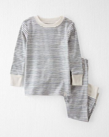 Baby Organic Cotton Pajamas Set in Stripes, 