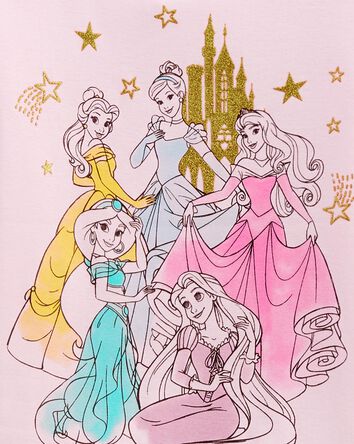 Kid 2-Piece Disney Princess 100% Snug Fit Cotton Pajamas, 