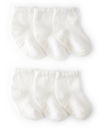 Baby 6-Pack Scallop Edge Crew Socks, 