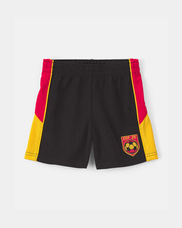 Toddler Umbro Spain Mesh Soccer Shorts - Red/Yellow/Black, 