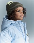 Toddler Boy Zip-Up Hooded Puffer - Light Blue, image 3 of 7 slides